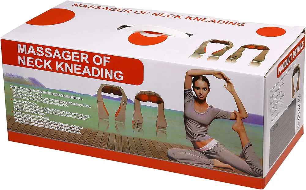 Neck Back and Shoulder Massager, Electric Shiatsu Massager with Heating, Deep Tissue 3D Kneading Pressure Massager