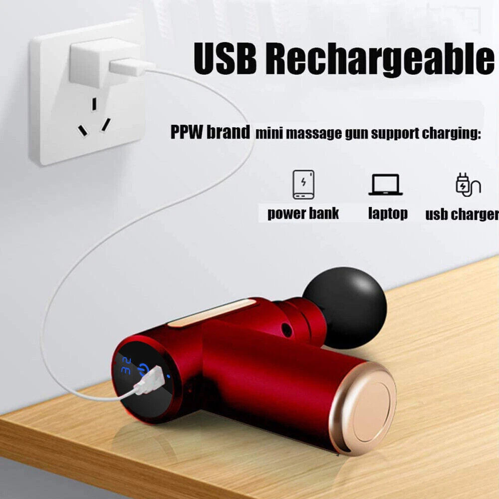 Mini Massage Gun β Deep Tissue Percussion Muscle Massager with 6 Speeds