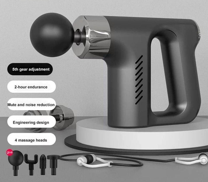 Double Handle Deep Tissue Massage Gun with 32 Speeds