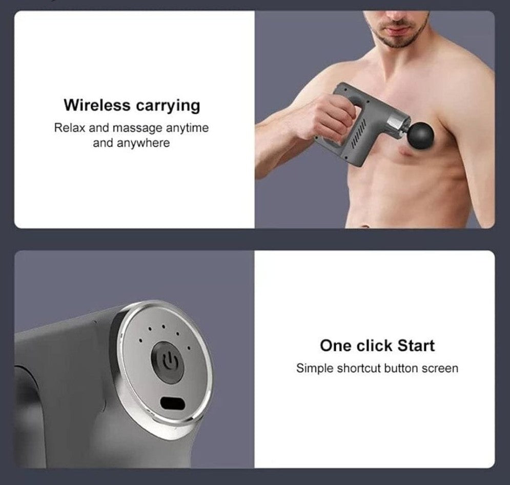 5in1 Powerful Double handled Fascial Massage Gun