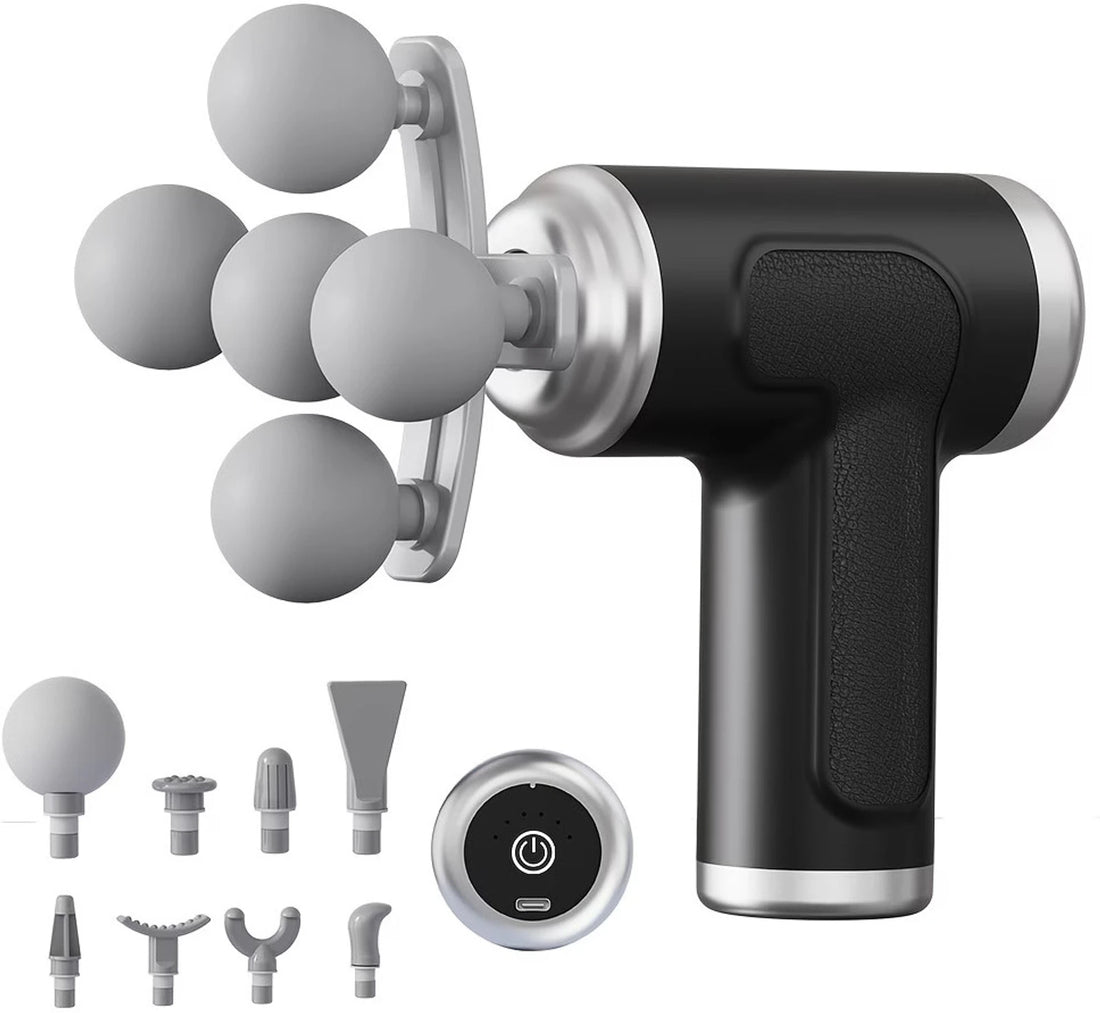 5 Head Deep Tissue Massage Gun with 9 Attachments
