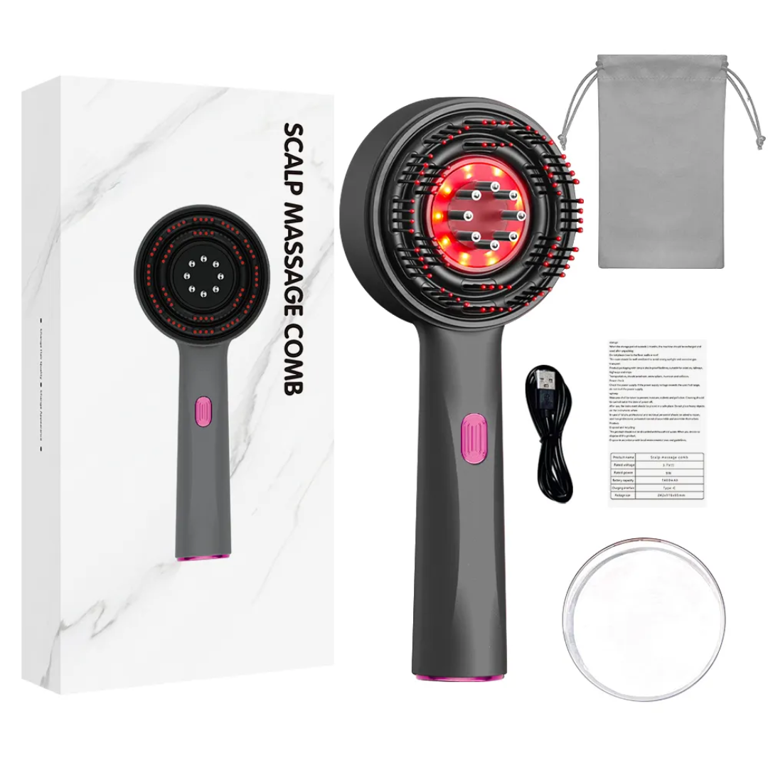 Electric Scalp Massager Comb – 2-in-1 Hair Oil Applicator & Head Massage
