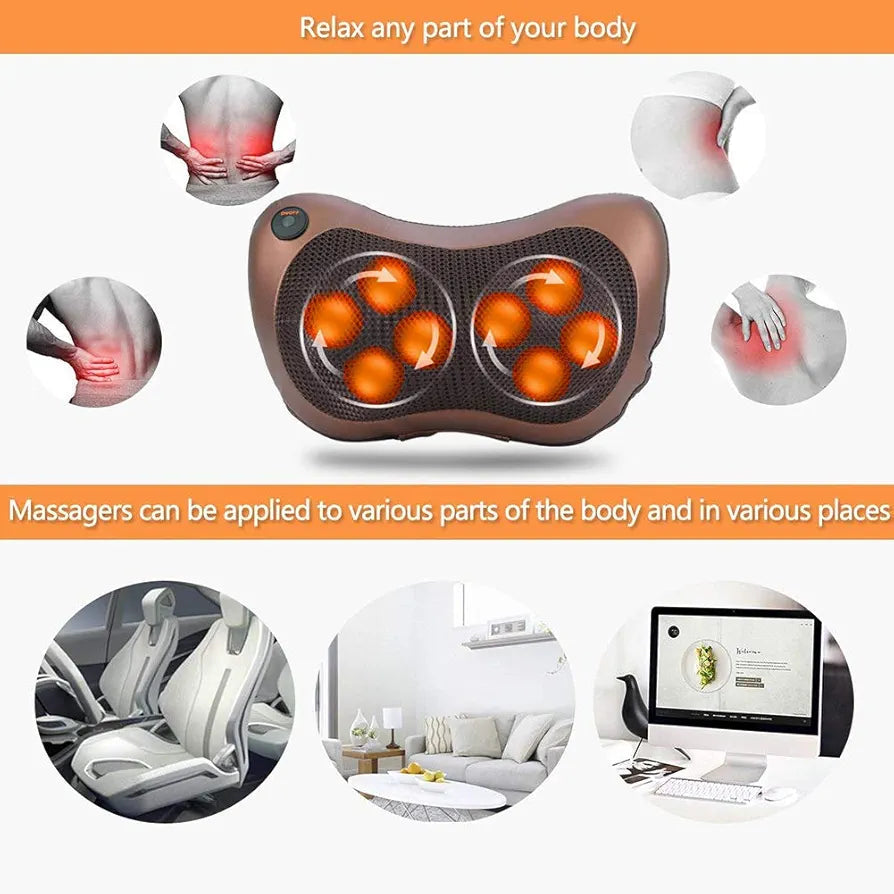 Shiatsu Massage Cushion with Heat for Neck Back and Body