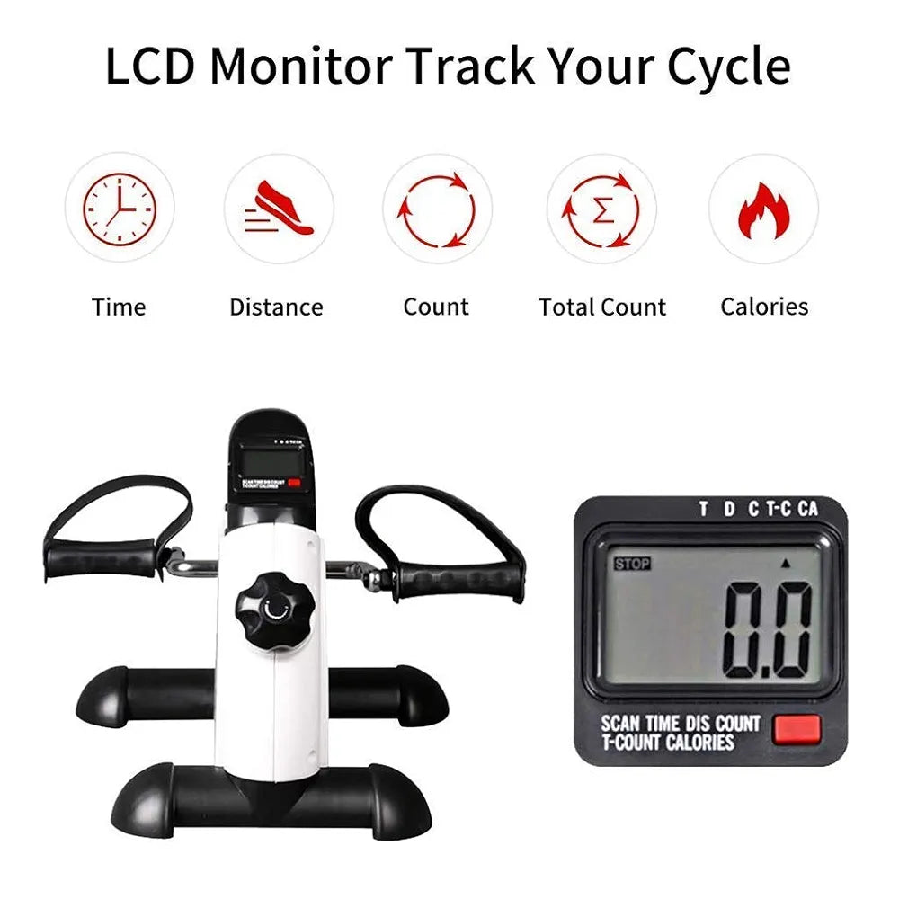 Mini Exercise Pedal Bike for Arms and Legs with LCD Display