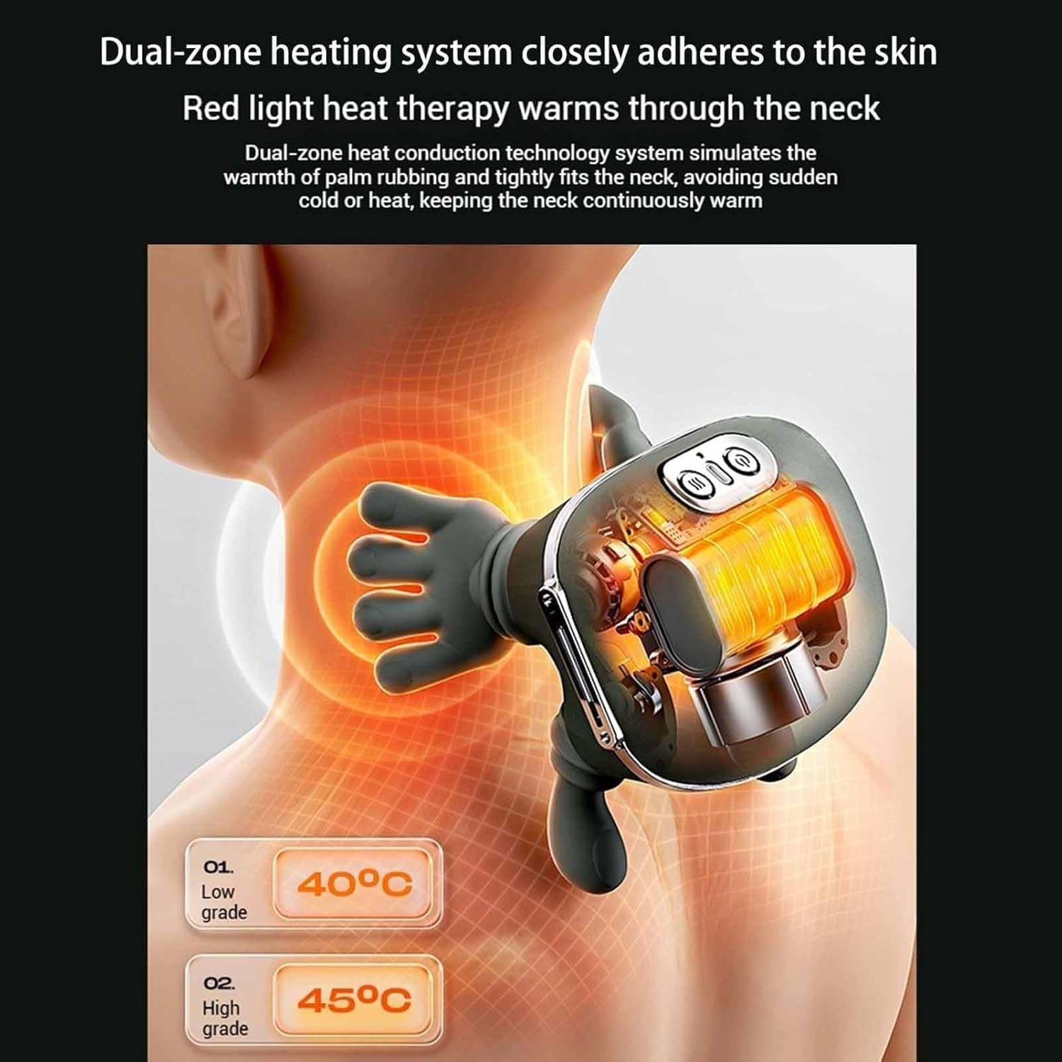 Massage Master Shiatsu Neck and Back Massager with Heat