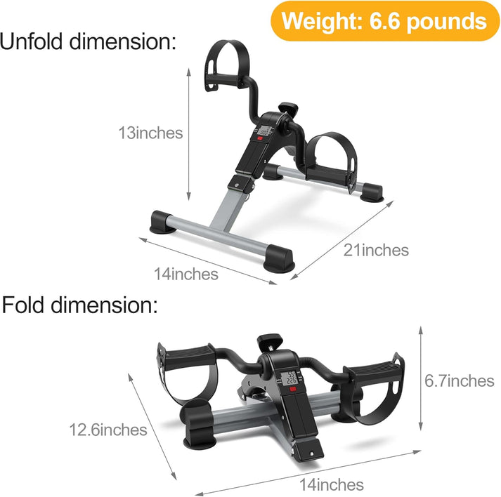 Foldable Mini Pedal Exerciser for Arms and Legs