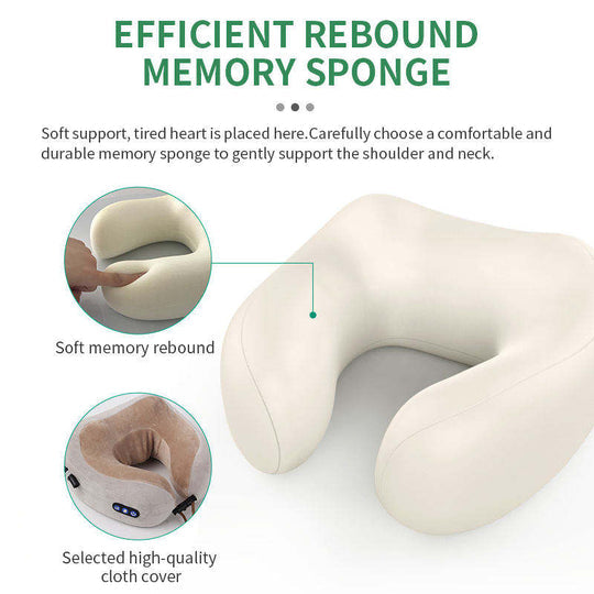 Portable Neck and Shoulder Massage Pillow with Heat