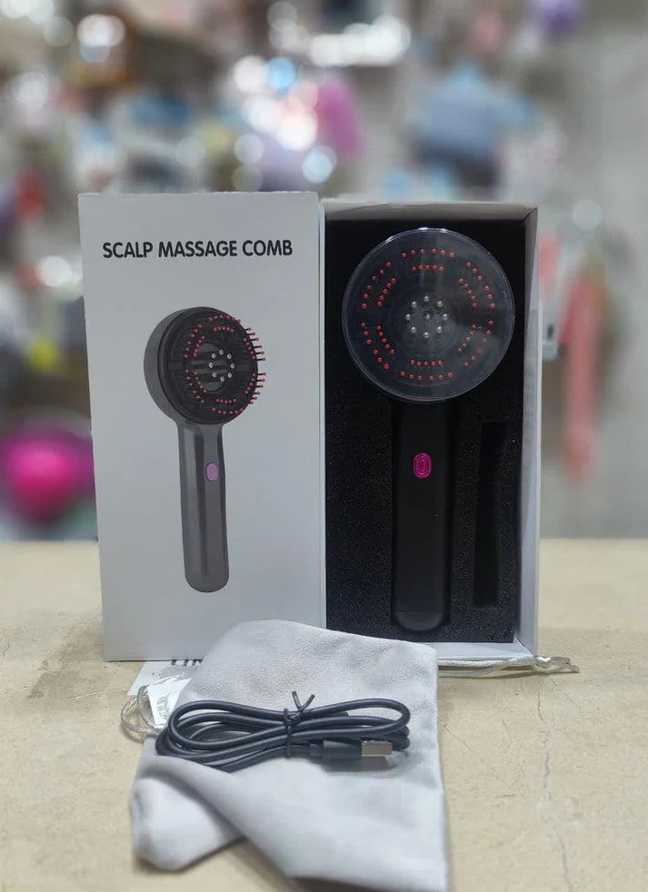 Electric Scalp Massager Comb – 2-in-1 Hair Oil Applicator & Head Massage