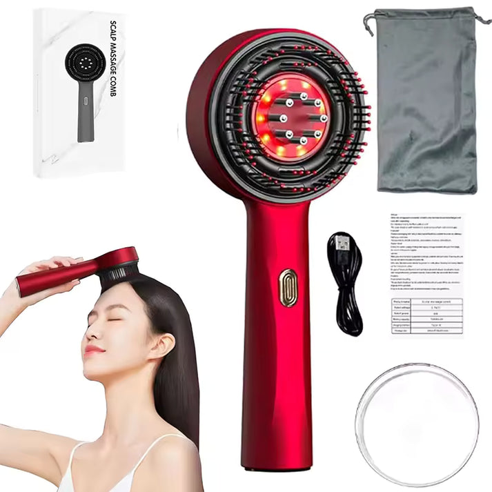 Electric Scalp Massager Comb – 2-in-1 Hair Oil Applicator & Head Massage