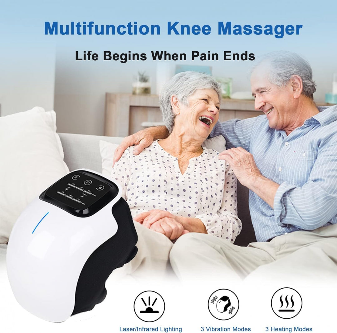 Smart Heated Knee Massager – Infrared Therapy for Joint Pain & Stiffness