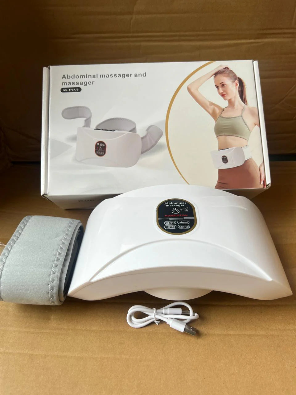 Heated Waist Massager Belt | Rechargeable Slimming & Fat Burning Belt for Weight Loss & Pain Relief ( SINGLE RULAR )