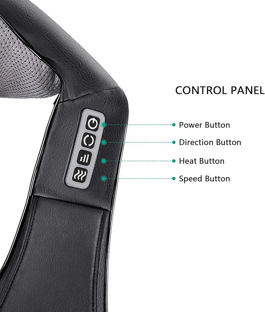 Neck Back and Shoulder Massager, Electric Shiatsu Massager with Heating, Deep Tissue 3D Kneading Pressure Massager