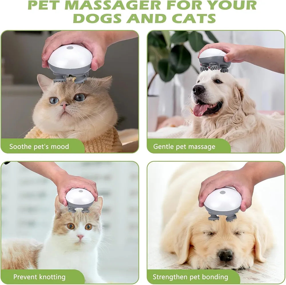 Electric Smart Scalp Massager with 4 Silicone Heads