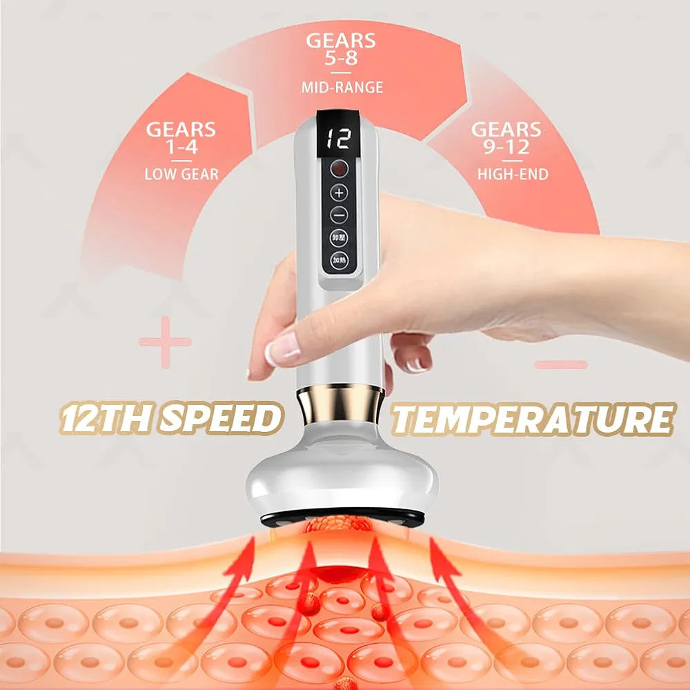Electric Cellulite Massager with 12 Suction Modes