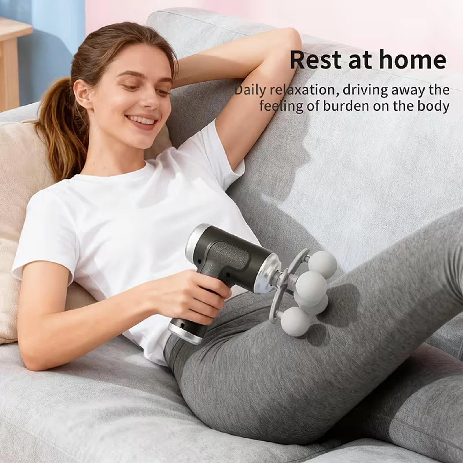 5 Head Deep Tissue Massage Gun with 9 Attachments